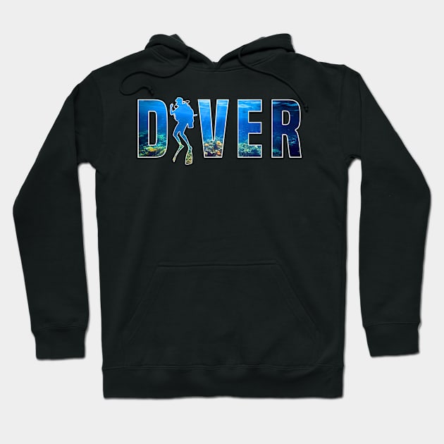 Scuba Diving Dive Scuba Diver Hoodie by White Martian